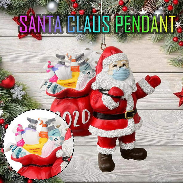Christmas Ornaments Santa With Mask Xmas Tree Hanging Gifts For Friend Acces